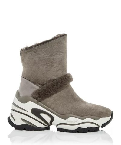 Ash Blake Suede & Faux Fur High-Top Sneakers