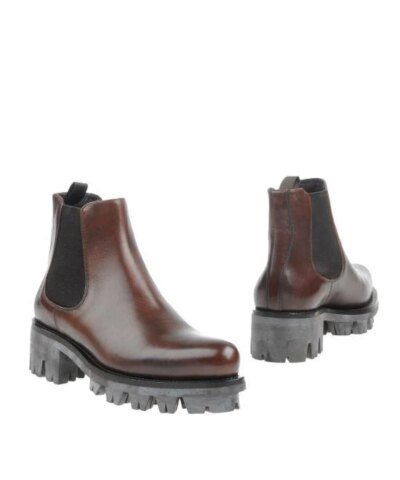 Prada Leather Lug Chelsea Boots