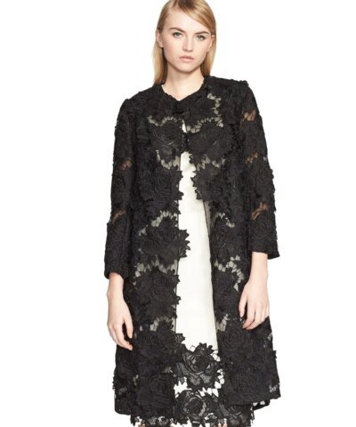 Lela Rose Guipure Floral Lace Topper