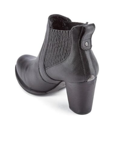 Women's Cobie II Leather Heeled Ankle Boots - Black