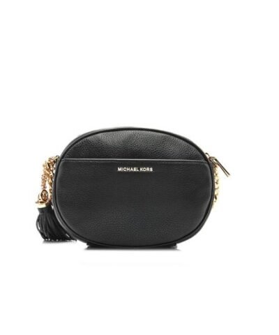 MICHAEL Michael Kors Black Ginny Studded Medium Leather Cross-body Bag