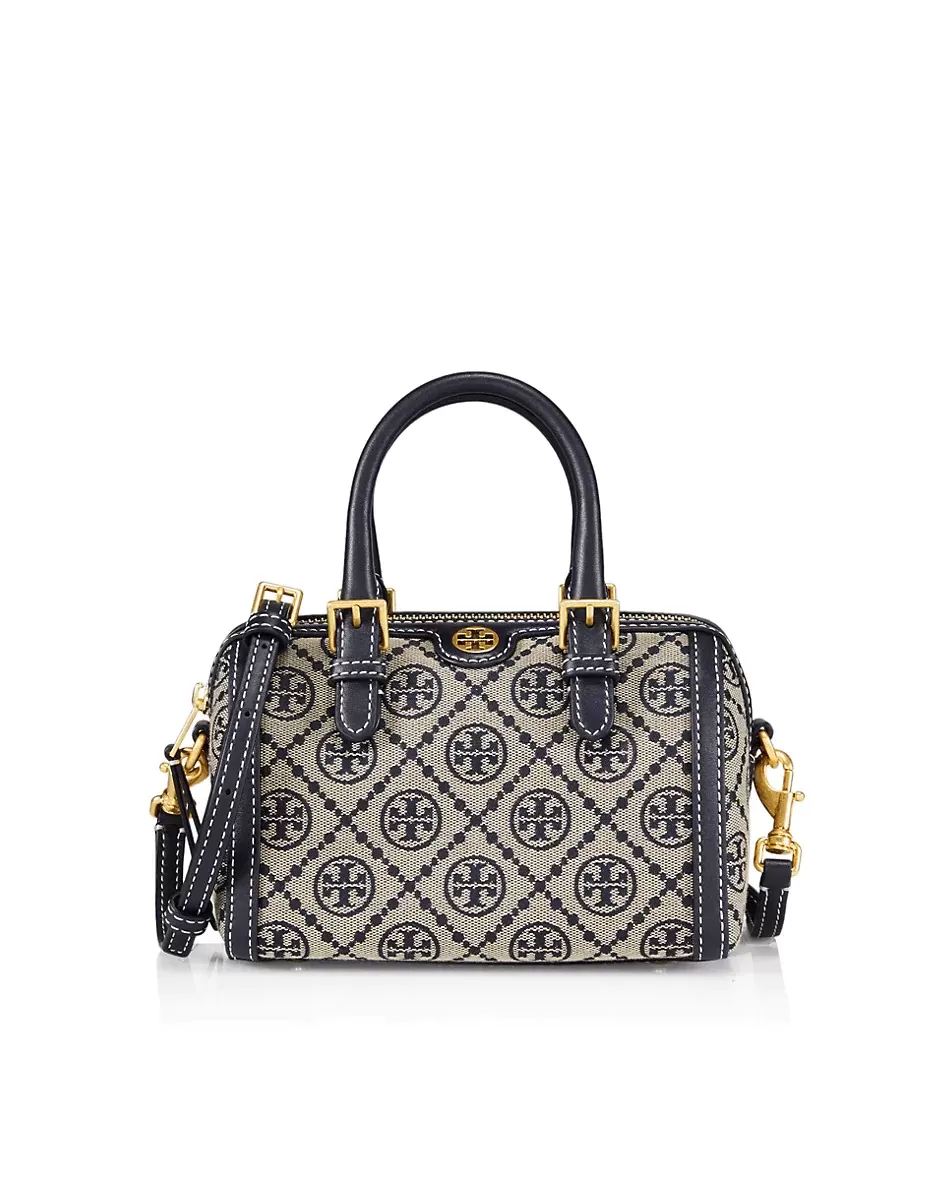 Tory Burch T Monogram Jacquard Mini Barrel, Tory Navy