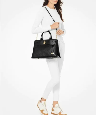MICHAEL Michael Kors Gramercy Chain Embossed Leather Satchel