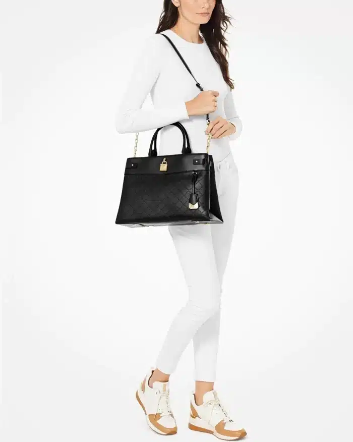 MICHAEL Michael Kors Gramercy Chain Embossed Leather Satchel