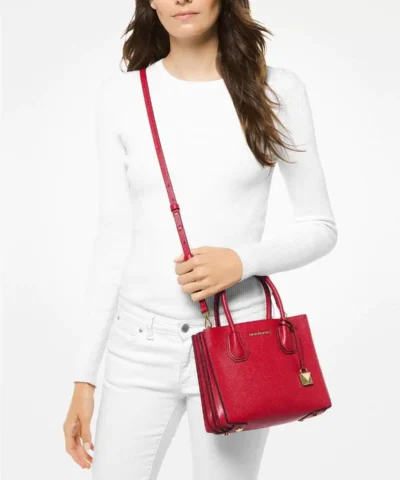 MICHAEL Michael Kors Mercer Pebble Leather Accordion Crossbody