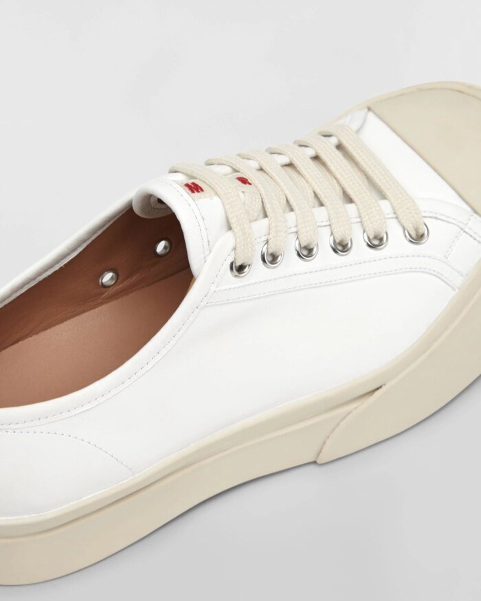 Marni Pablo Sneaker In White Nappa Leather