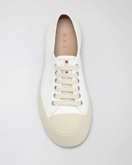 Marni Pablo Sneaker In White Nappa Leather