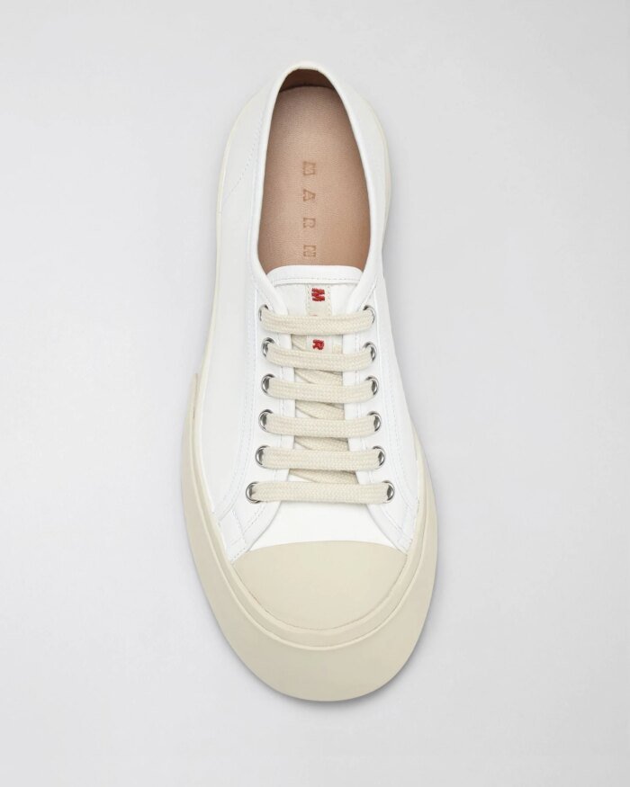 Marni Pablo Sneaker In White Nappa Leather