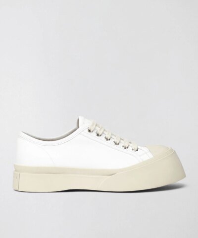 Marni Pablo Sneaker In White Nappa Leather