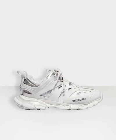 Balenciaga Women's Track Trainers Track in White Mesh and Nylon