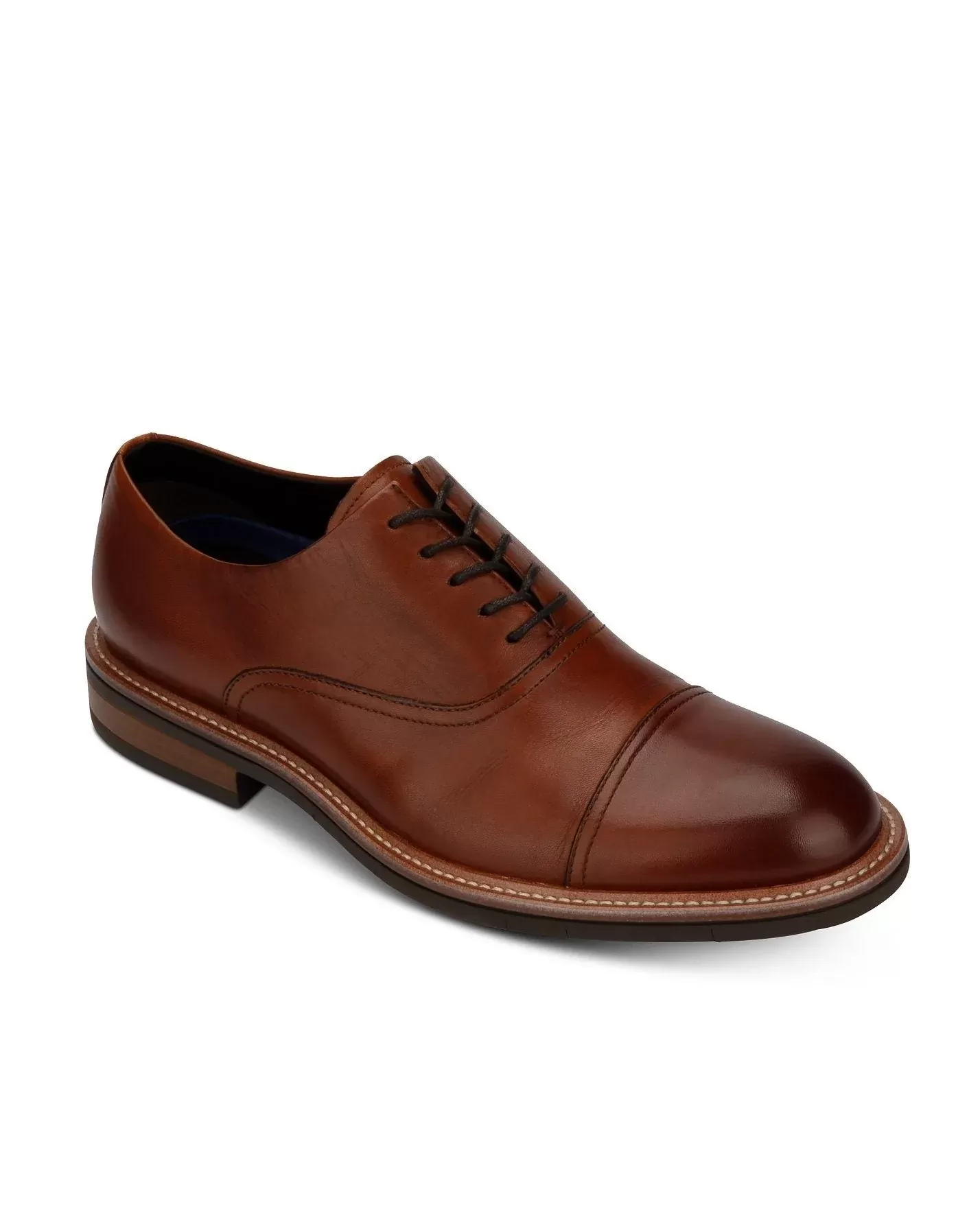 Kenneth Cole Reaction Men's Klay Flex Cap-Toe Oxfords, Cognac