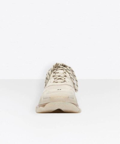 Balenciaga Men's Triple S Clear Sole Sneaker in white