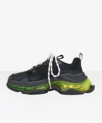 Balenciaga Women's Triple S Clear Sole Sneaker In Black