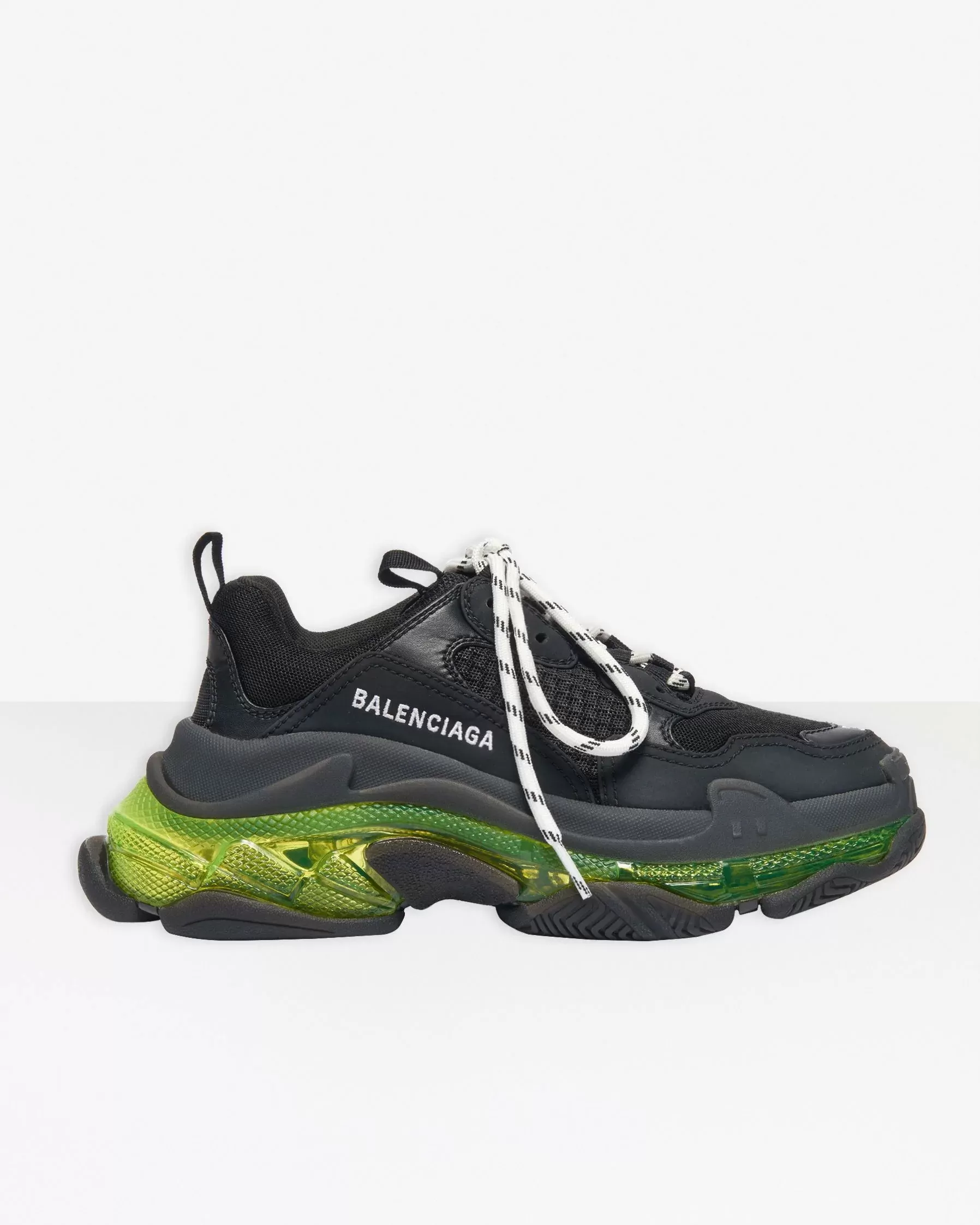 Balenciaga Women's Triple S Clear Sole Sneaker In Black