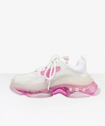 Balenciaga Women's Triple S Clear Sole Sneaker In Pink