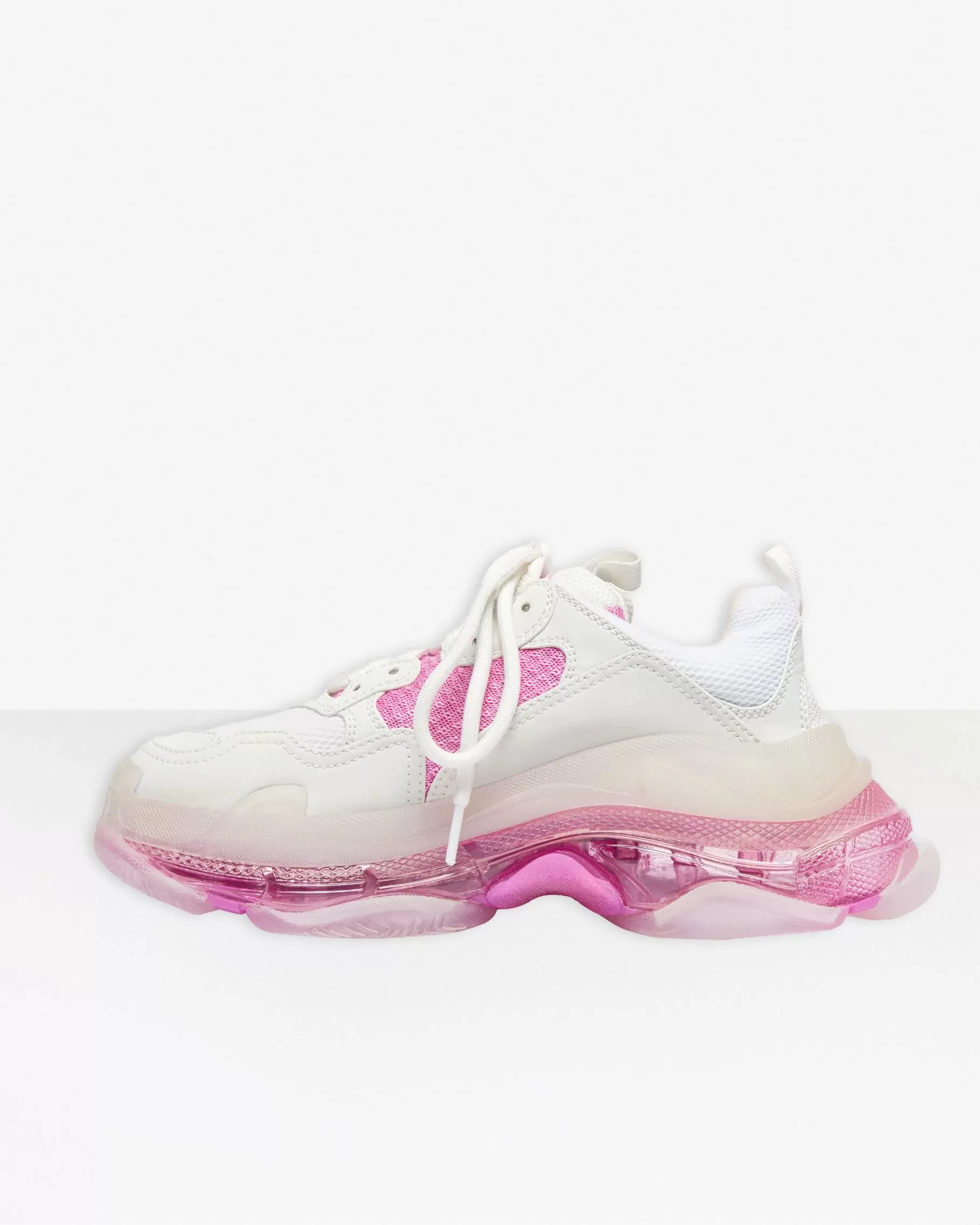 Balenciaga Women's Triple S Clear Sole Sneaker In Pink