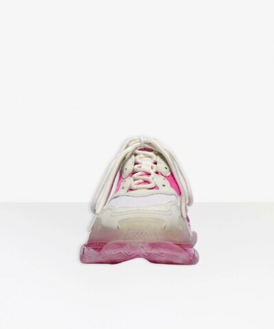 Balenciaga Women's Triple S Clear Sole Sneaker In Pink