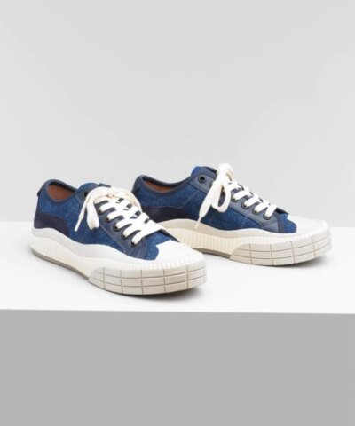 Chloe Clint Low-Top Sneaker In Cotton Denim & Calfskin