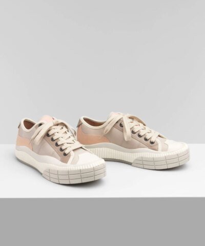 Chloe Clint Low-Top Sneaker In Nylon & Suede Calfskin