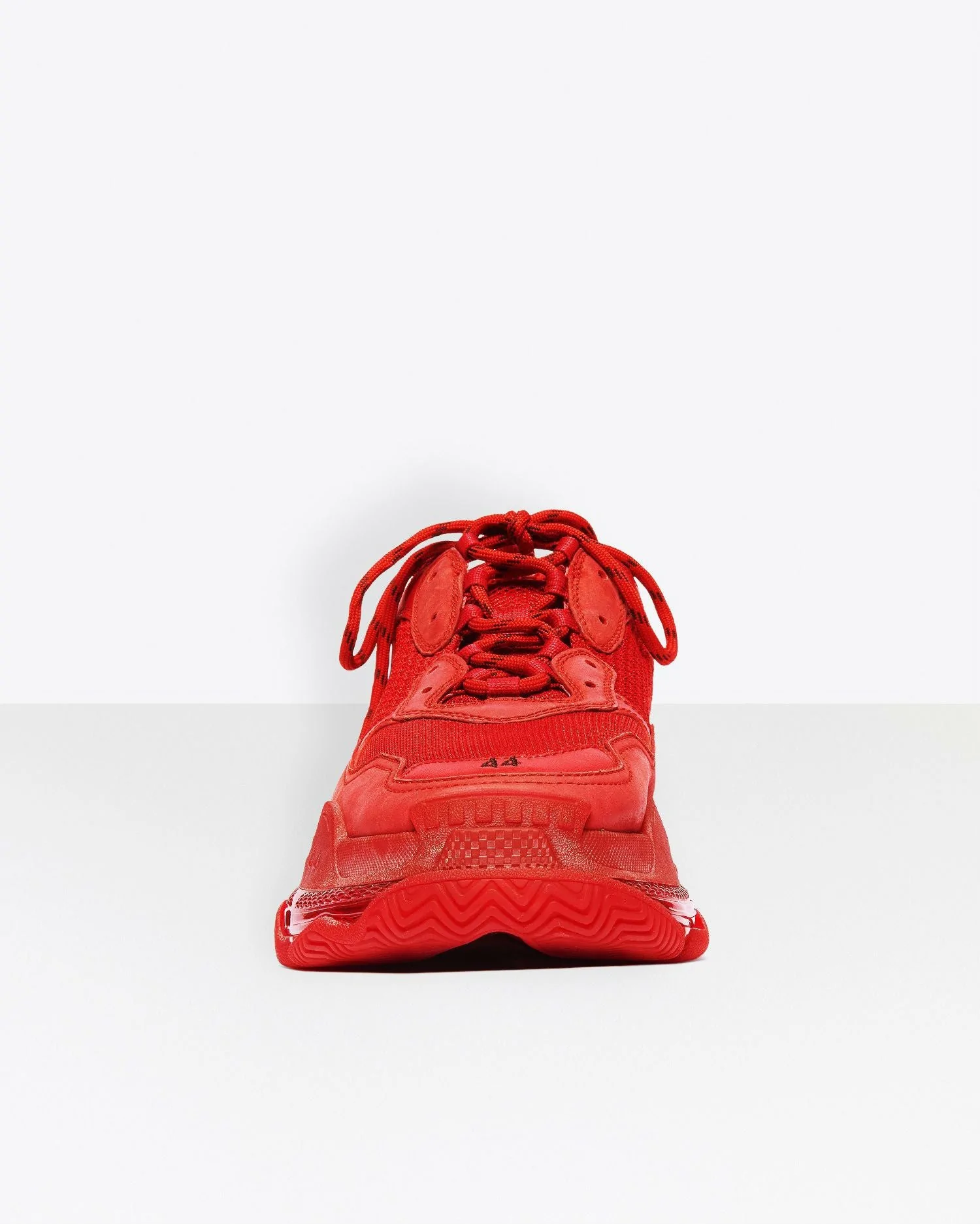 Balenciaga Men's Triple S Clear Sole Sneaker In Red