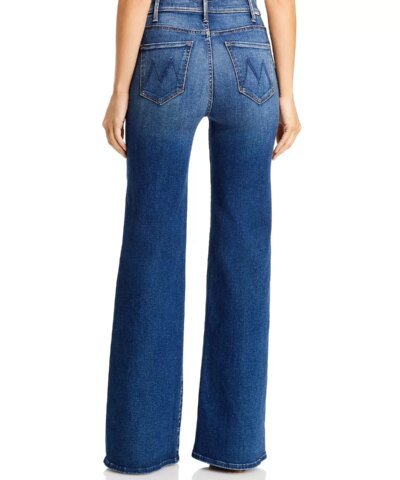 Mother The Hustler High Rise Wide Leg Jeans in High Fidelity