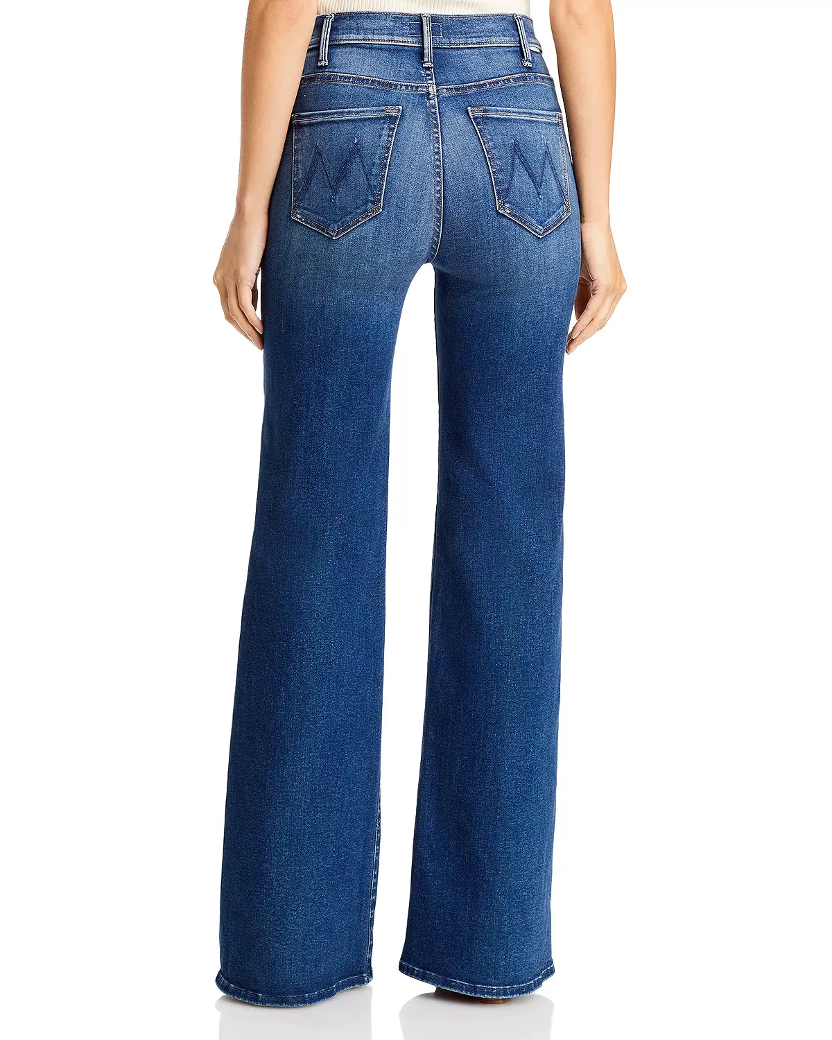 Mother The Hustler High Rise Wide Leg Jeans in High Fidelity