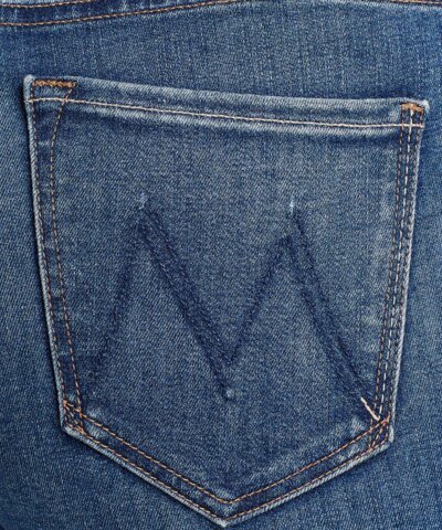 Mother The Hustler High Rise Wide Leg Jeans in High Fidelity