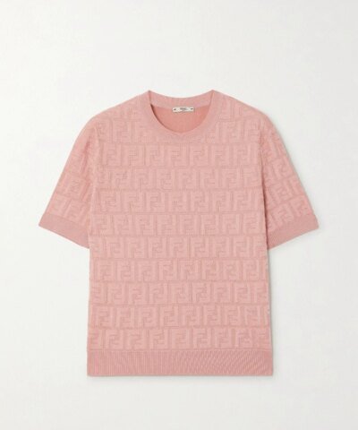 Fendi Cotton-Blend Jacquard Top