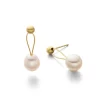 Eva Strepp Golden Dusted Pearl Drop Earrings