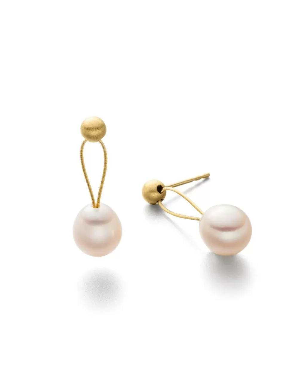 Eva Strepp Golden Dusted Pearl Drop Earrings