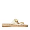 Tory Burch Selby Two-Band Espadrille Leather Sandals