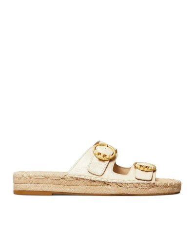 Tory Burch Selby Two-Band Espadrille Leather Sandals