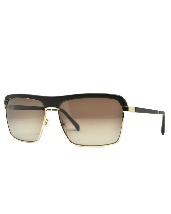 Gold and Wood Palermo Wood/Metal Unisex Luxury Sunglasses