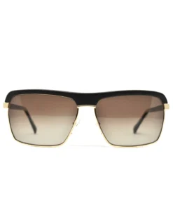 Gold and Wood Palermo Wood/Metal Unisex Luxury Sunglasses
