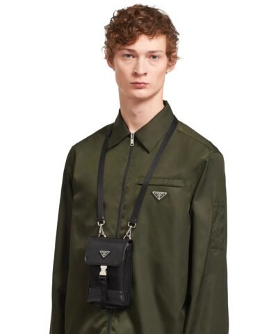 Prada Re-Nylon And Saffiano Leather Smartphone Case