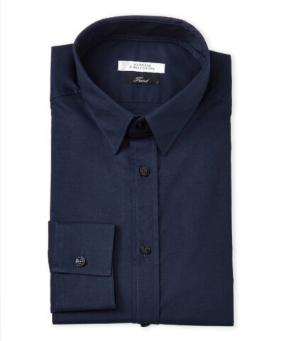 VERSACE COLLECTION City Fit Dress Shirt, Navy
