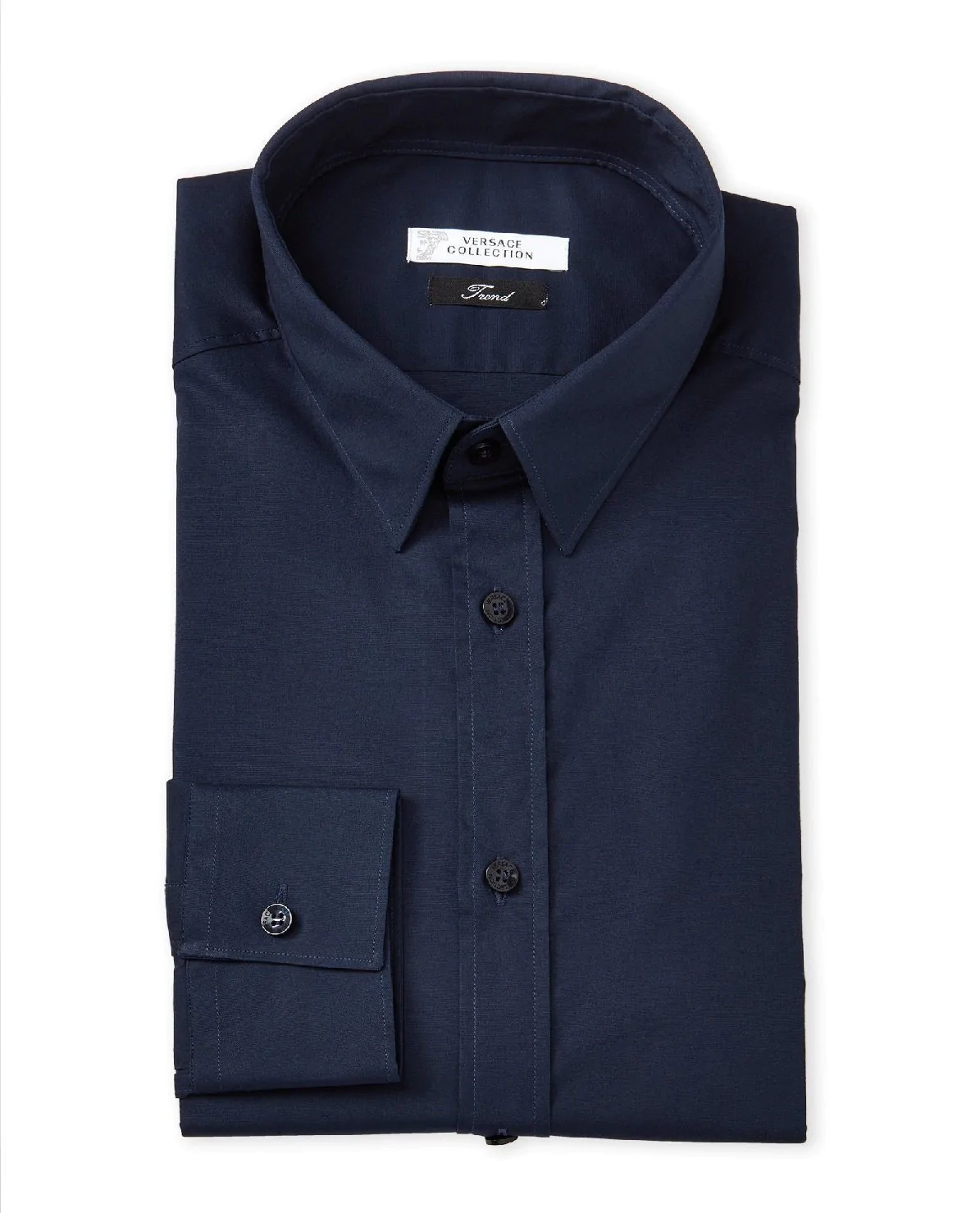 VERSACE COLLECTION City Fit Dress Shirt, Navy