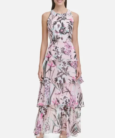 Floral Printed Tiered Maxi Dress