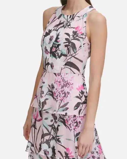 Floral Printed Tiered Maxi Dress