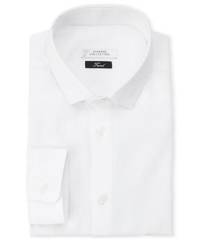 VERSACE COLLECTION White Trend Fit Dress Shirt