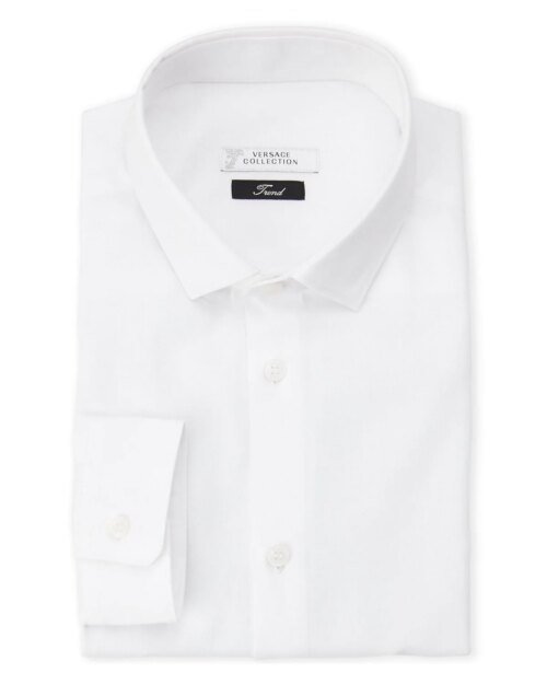 VERSACE COLLECTION White Trend Fit Dress Shirt