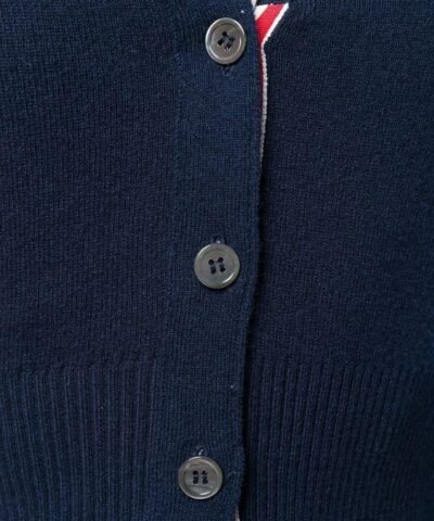 Thom Browne 4-Bar Stripe Cardigan, Navy