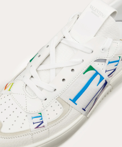Valentino Men's Low-Top Calfskin VL7N Sneaker Whit Bands