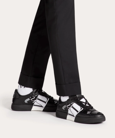 Valentino Women's VL7N Sneaker In Banded Calfskin Leathers