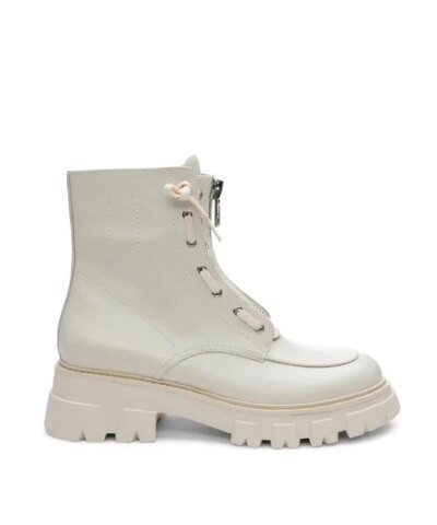 Ash Black Lynch Front Zip Chunky Boots