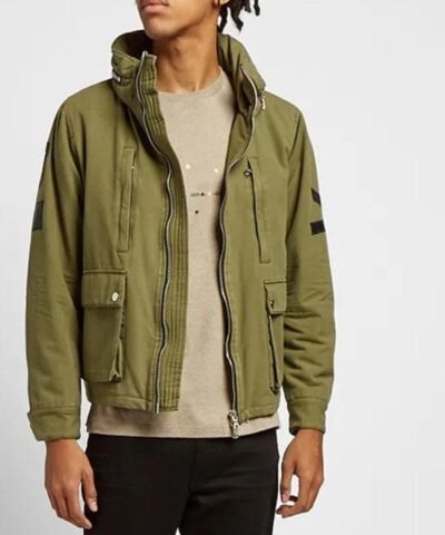 Amiri Military Cotton Canvas Jacket With Leather Patches