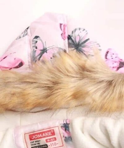 Jomake Girl's Fur Hooded Quilted Jacket