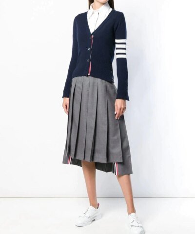Thom Browne 4-Bar Stripe Cardigan, Navy