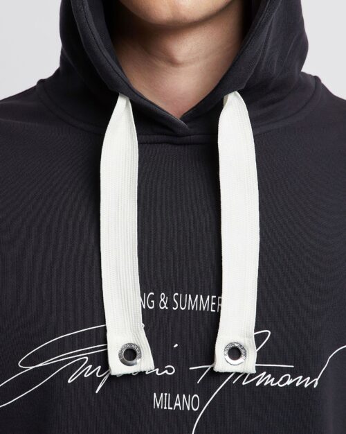 Emporio Armani Sweatshirt In Cotton French Terry With Branded Signature