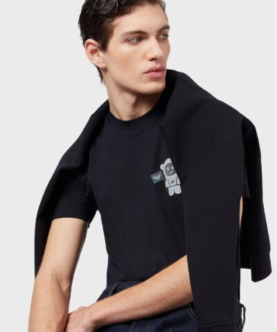Emporio Armani T-Shirt With Manga Bear Astronaut